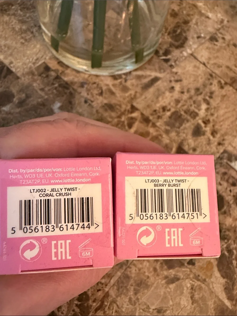 2 NEW Lottie London Jelly Twist Cheek & Lip Tint - Berry Burst & Coral Crush